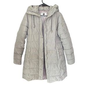 Laundry by Design Women's Long Hooded Winter Puffer Coat Jacket - Size Medium